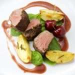 pork tenderloin with a cherry and sherry sauce