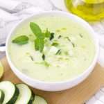 Cucumber gazpacho mint cold soup